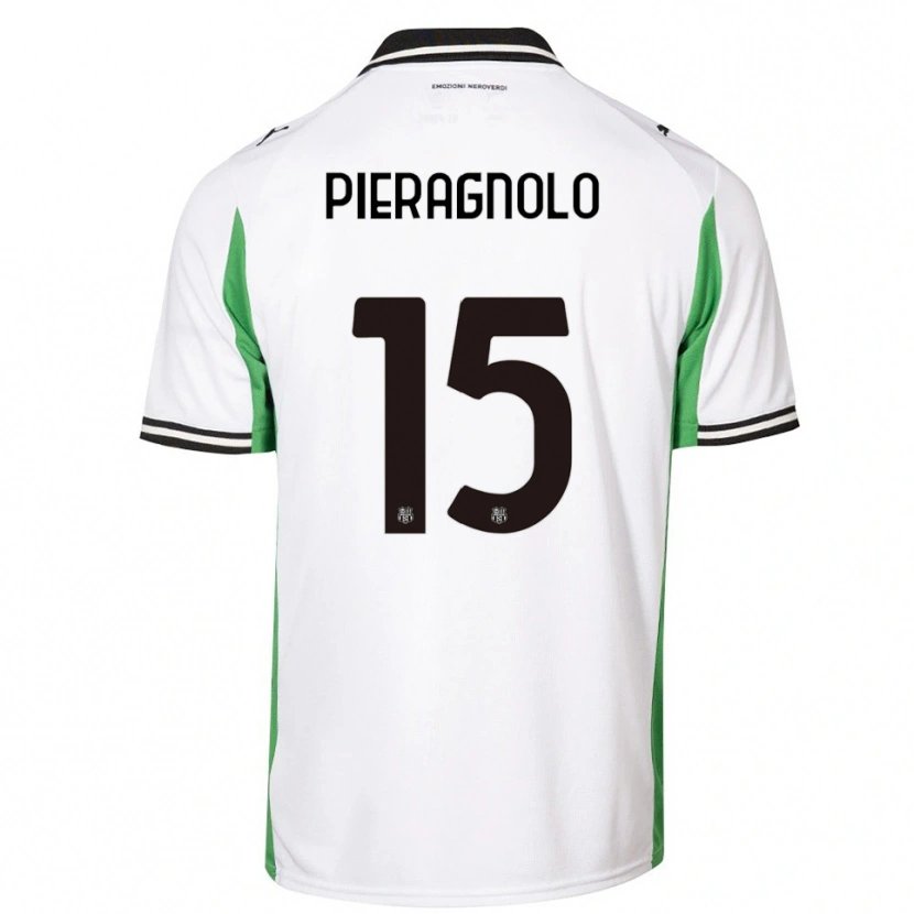 Danxen Women Edoardo Pieragnolo #15 White Green Black Away Jersey 2025/26 T-Shirt