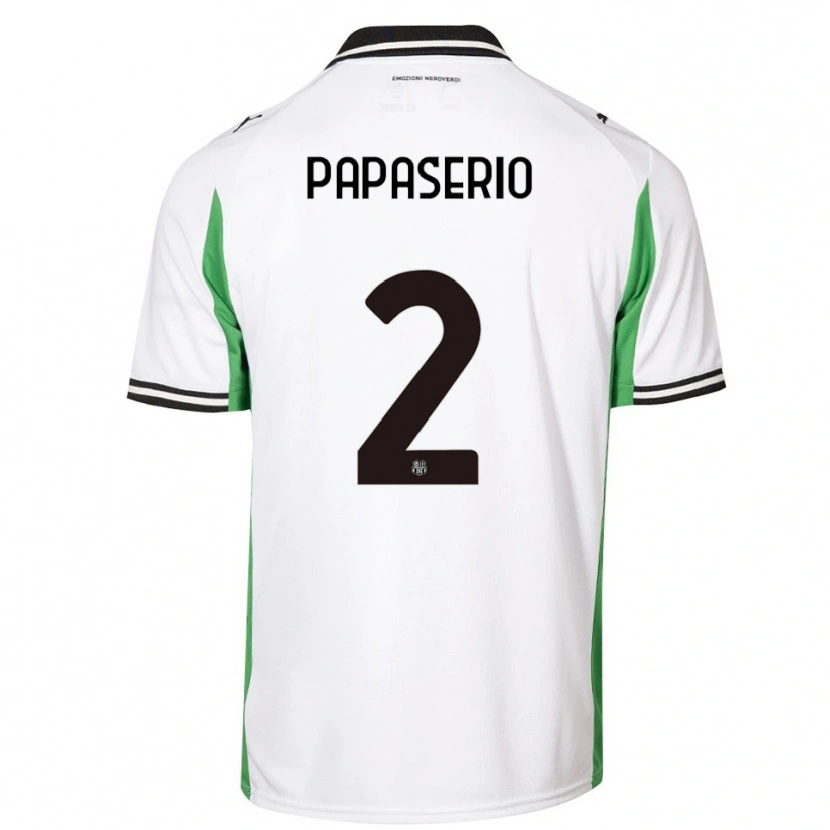 Danxen Women Gabriele Papaserio #2 White Green Black Away Jersey 2025/26 T-Shirt
