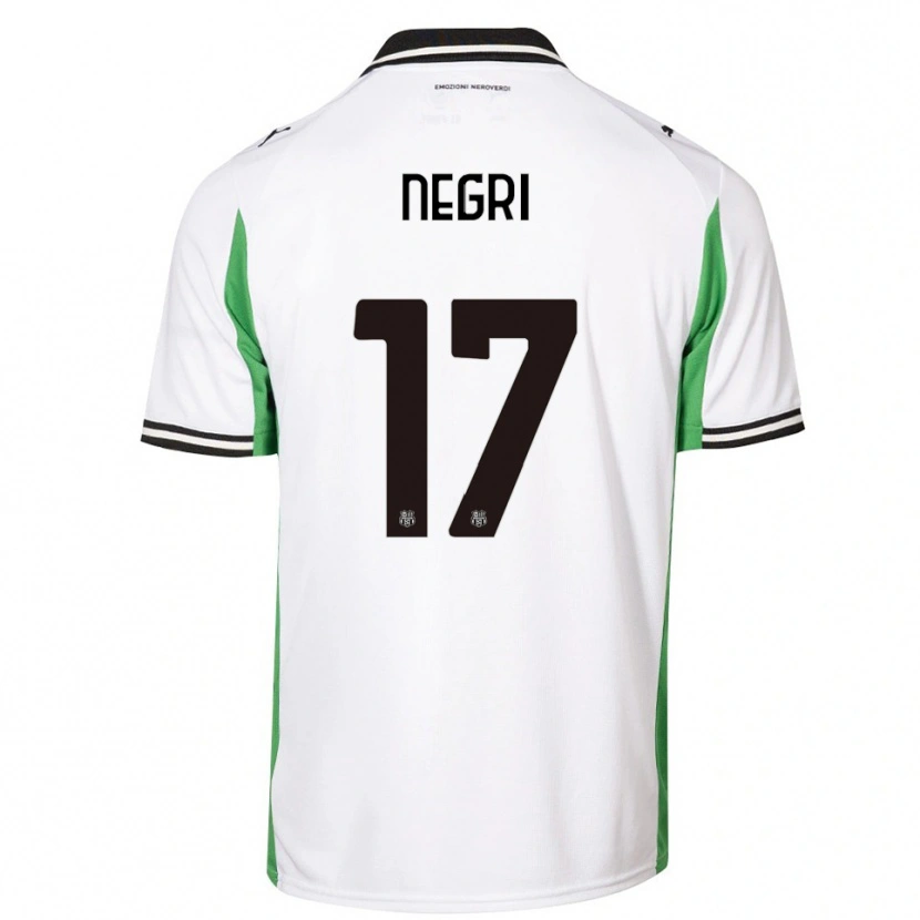 Danxen Women Gabriele Negri #17 White Green Black Away Jersey 2025/26 T-Shirt