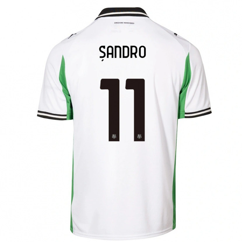 Danxen Women Denis Șandro #11 White Green Black Away Jersey 2025/26 T-Shirt