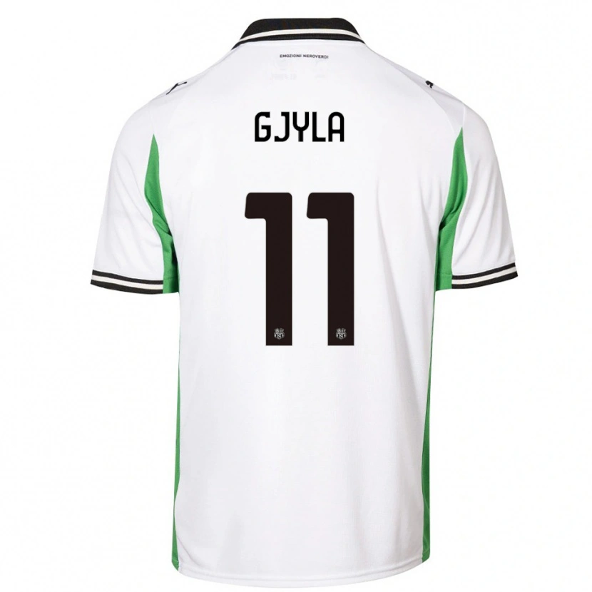 Danxen Women Briajan Gjyla #11 White Green Black Away Jersey 2025/26 T-Shirt