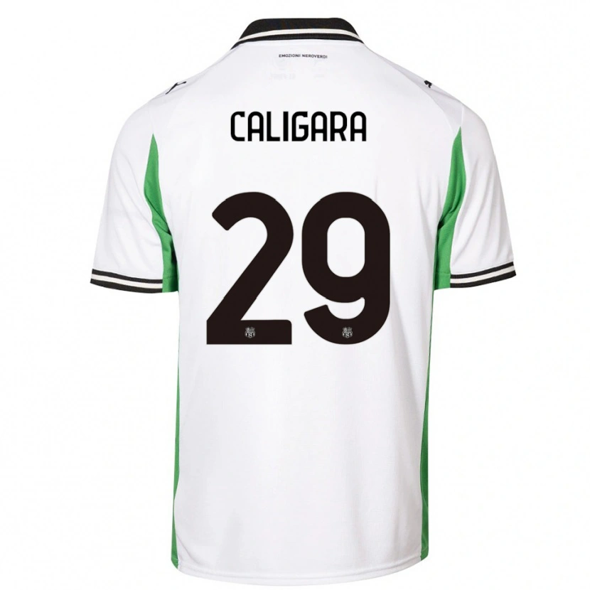 Danxen Women Fabrizio Caligara #29 White Green Black Away Jersey 2025/26 T-Shirt