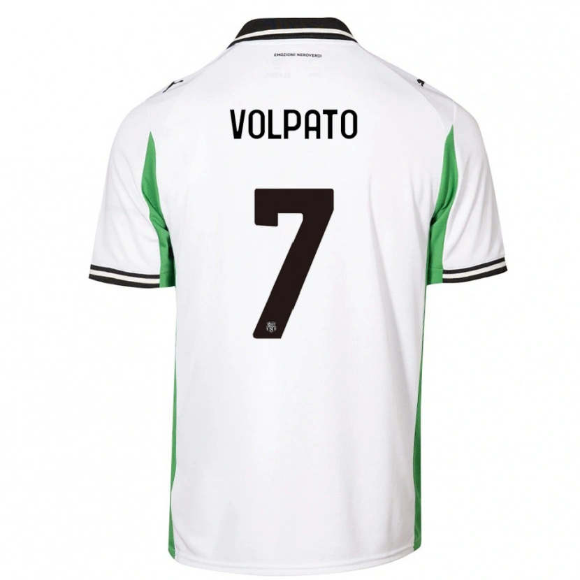 Danxen Women Cristian Volpato #7 White Green Black Away Jersey 2025/26 T-Shirt