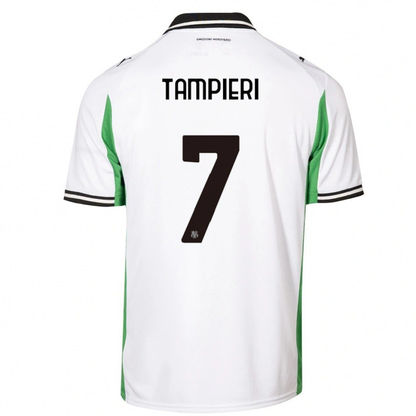 Danxen Women Diego Tampieri #7 White Green Black Away Jersey 2025/26 T-Shirt