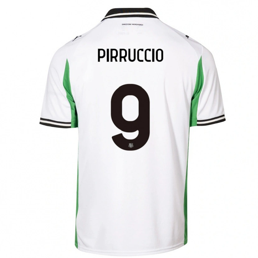 Danxen Women Federico Pirruccio #9 White Green Black Away Jersey 2025/26 T-Shirt