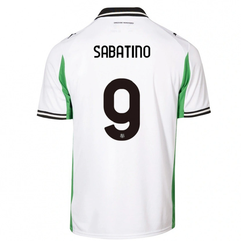 Danxen Women Daniela Sabatino #9 White Green Black Away Jersey 2025/26 T-Shirt