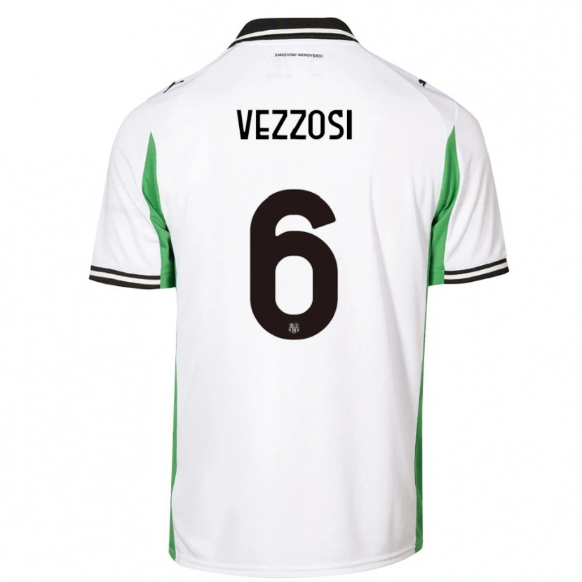 Danxen Women Giorgio Vezzosi #6 White Green Black Away Jersey 2025/26 T-Shirt