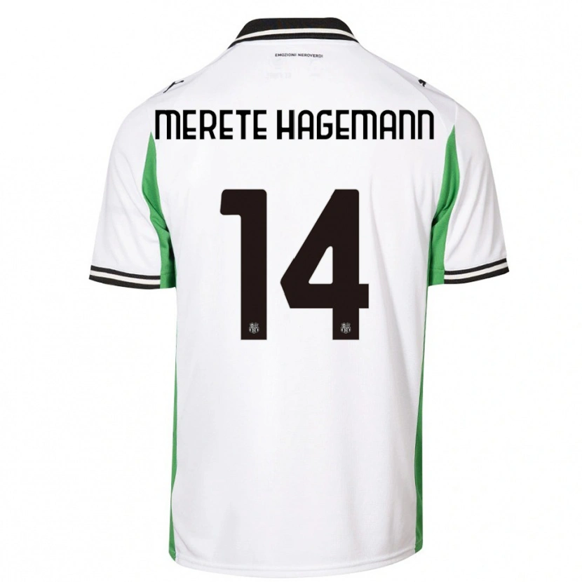 Danxen Women Maja Merete Hagemann #14 White Green Black Away Jersey 2025/26 T-Shirt