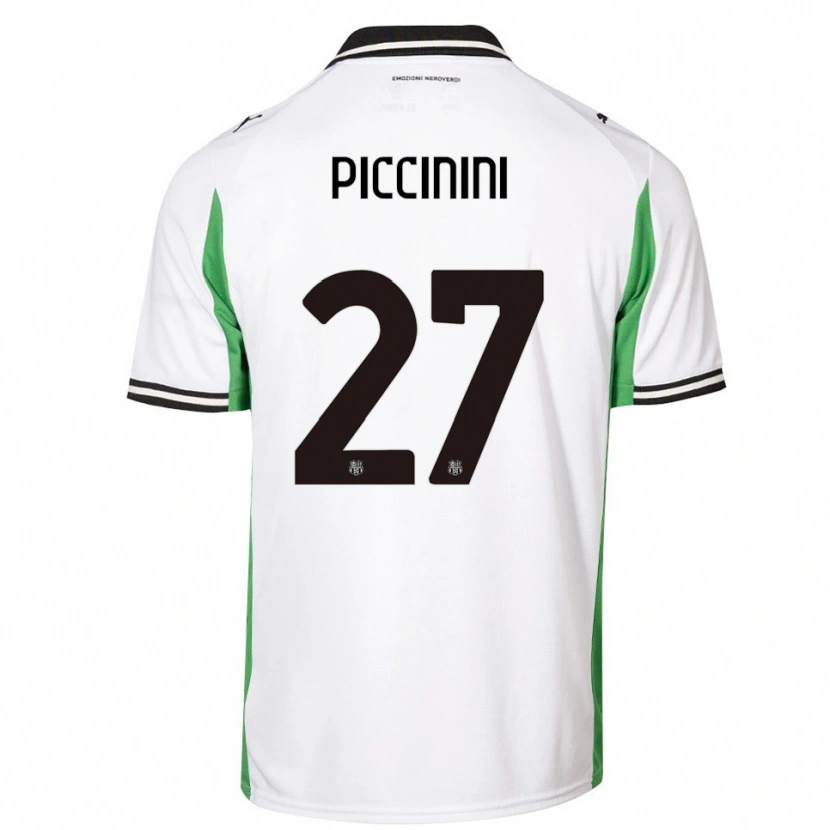 Danxen Women Stefano Piccinini #27 White Green Black Away Jersey 2025/26 T-Shirt