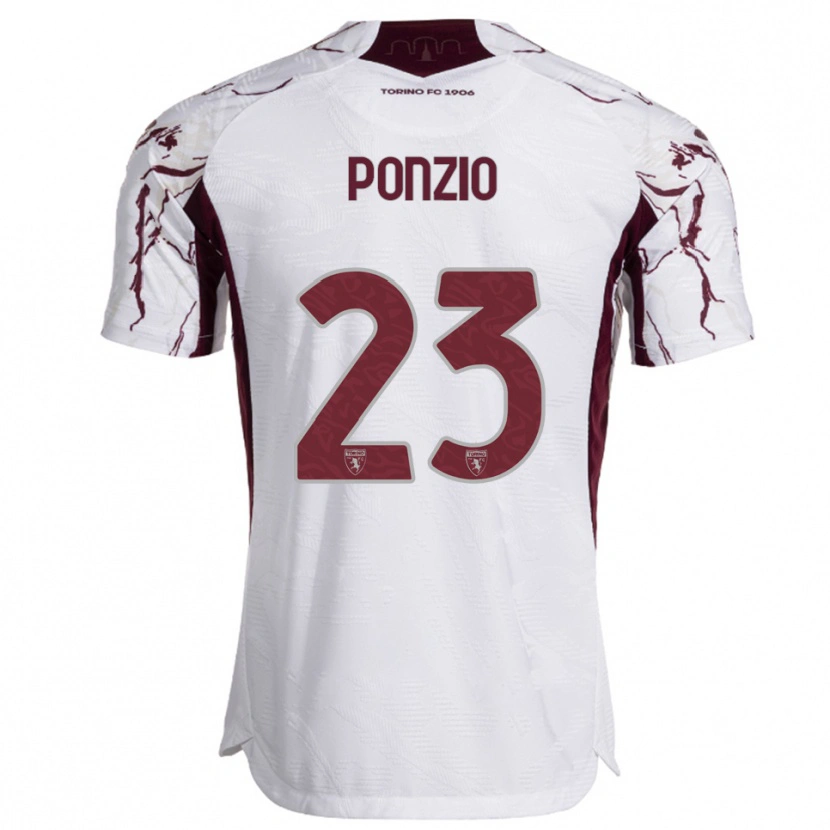 Danxen Women Erika Ponzio #23 White Burgundy Away Jersey 2025/26 T-Shirt