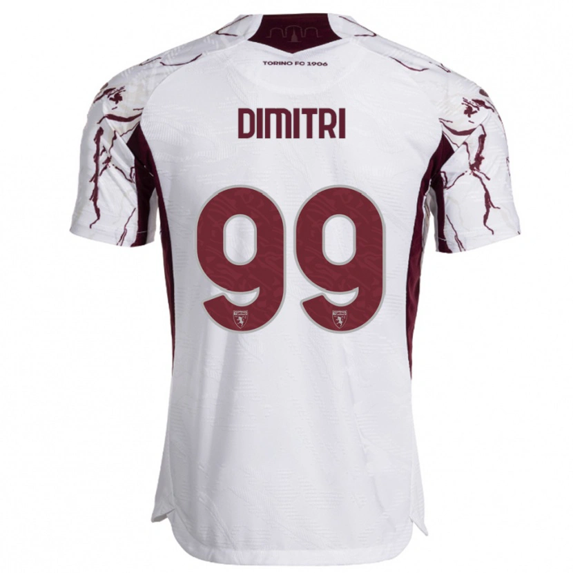 Danxen Women Matteo Dimitri #99 White Burgundy Away Jersey 2025/26 T-Shirt