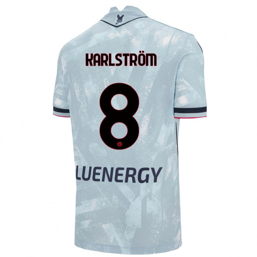 Danxen Women Jesper Karlström #8 Light Blue Black Away Jersey 2025/26 T-Shirt