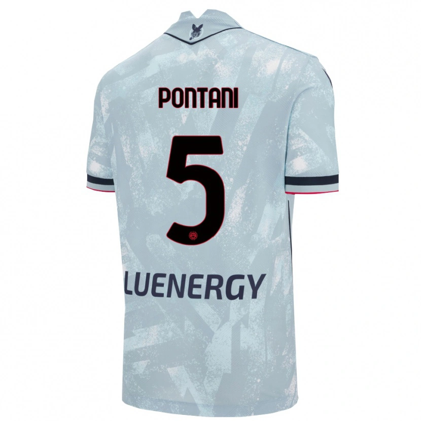 Danxen Women Leonardo Pontani #5 Light Blue Black Away Jersey 2025/26 T-Shirt