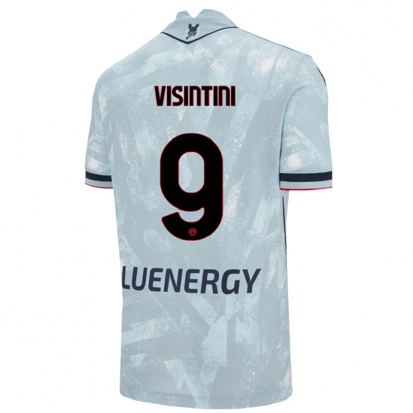 Danxen Women Patrick Visintini #9 Light Blue Black Away Jersey 2025/26 T-Shirt