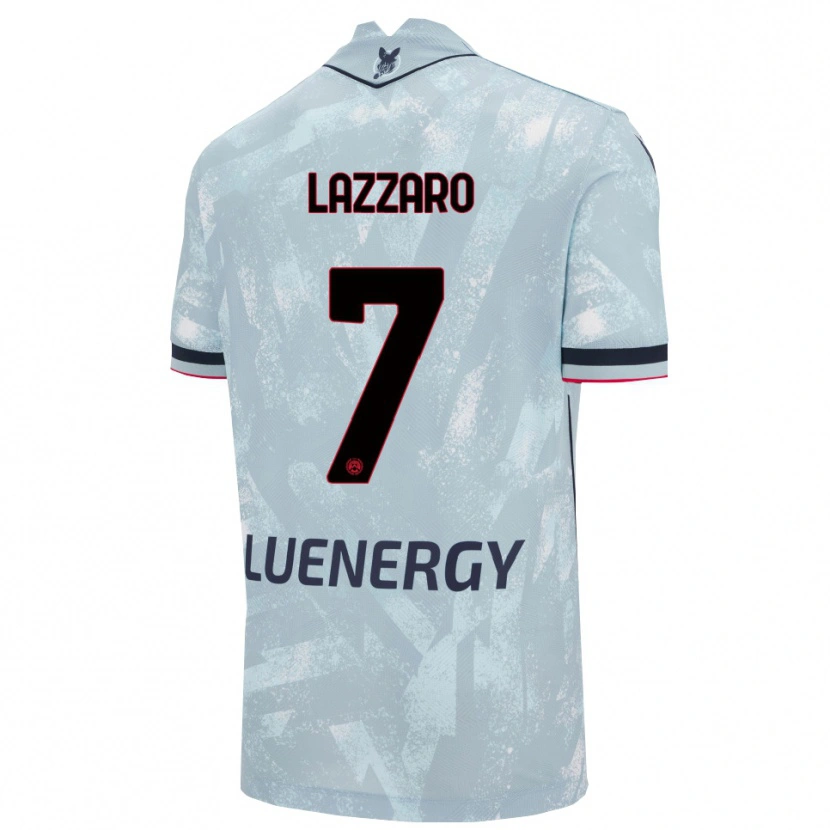 Danxen Women Davide Lazzaro #7 Light Blue Black Away Jersey 2025/26 T-Shirt