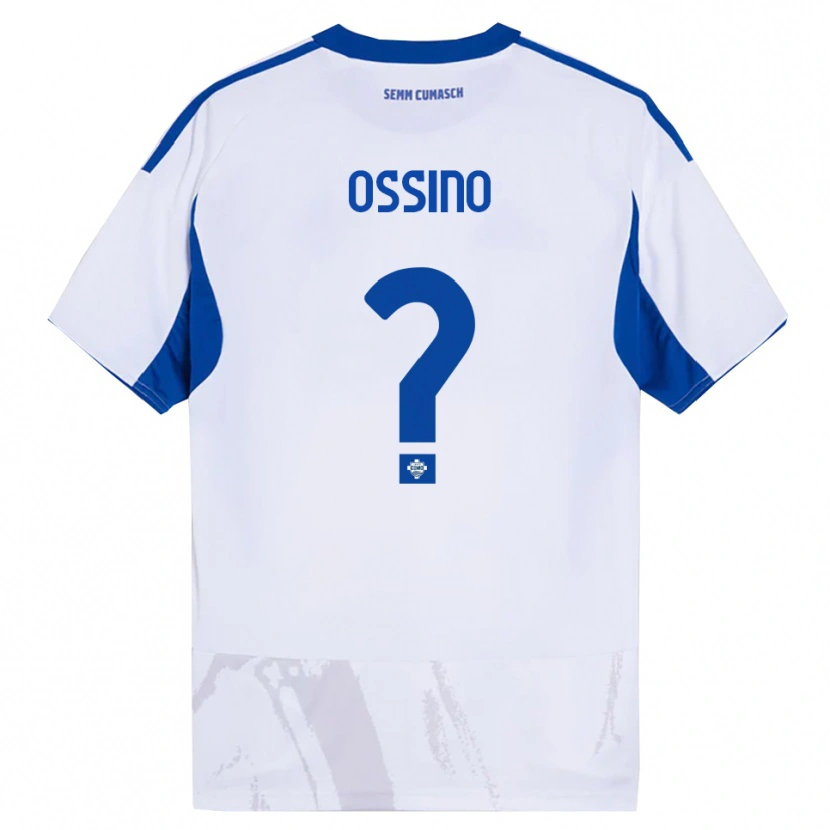 Danxen Women Daniel Ossino #0 White Blue Away Jersey 2025/26 T-Shirt