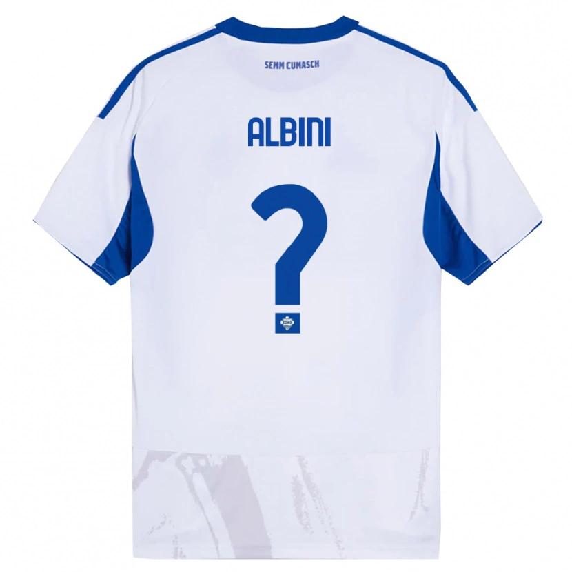 Danxen Women Matteo Albini #0 White Blue Away Jersey 2025/26 T-Shirt