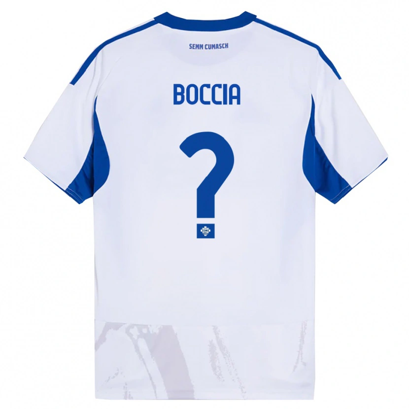 Danxen Women Thomas Boccia #0 White Blue Away Jersey 2025/26 T-Shirt