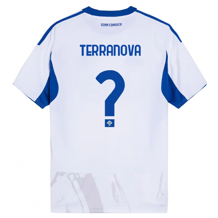 Danxen Women Mattia Terranova #0 White Blue Away Jersey 2025/26 T-Shirt