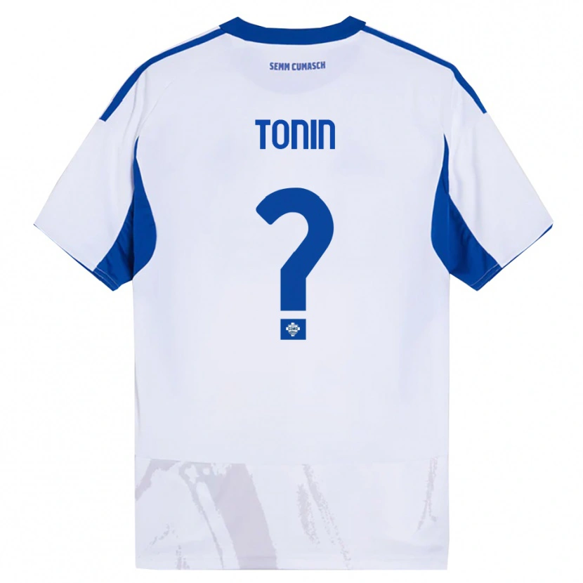 Danxen Women Andrea Tonin #0 White Blue Away Jersey 2025/26 T-Shirt