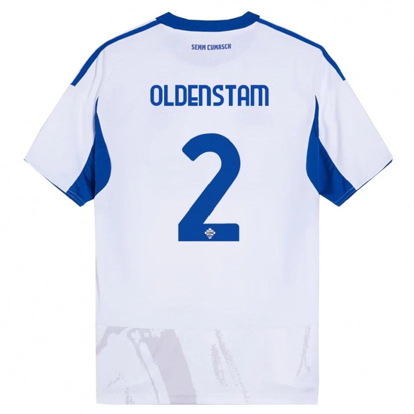 Danxen Women Lyfe Oldenstam #2 White Blue Away Jersey 2025/26 T-Shirt