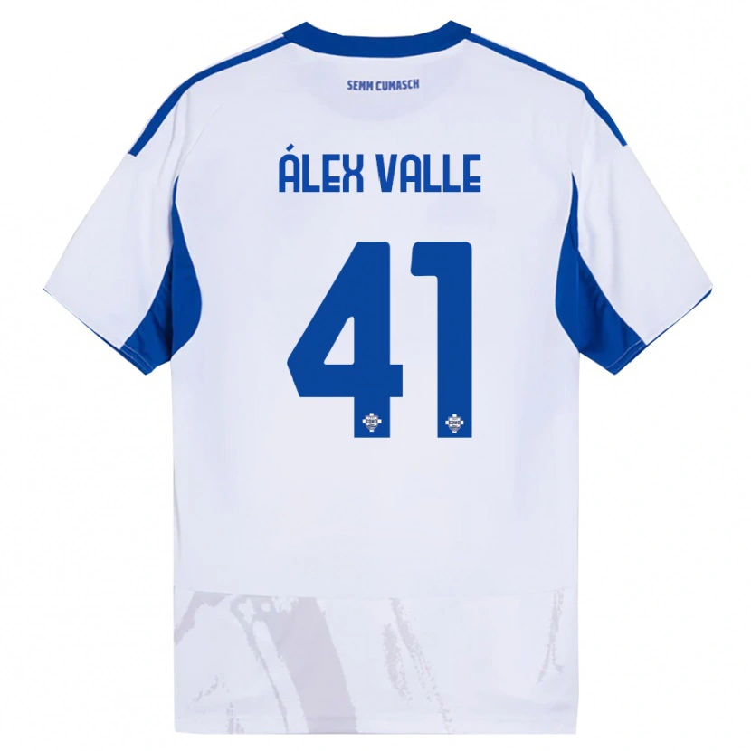 Danxen Women Álex Valle #41 White Blue Away Jersey 2025/26 T-Shirt