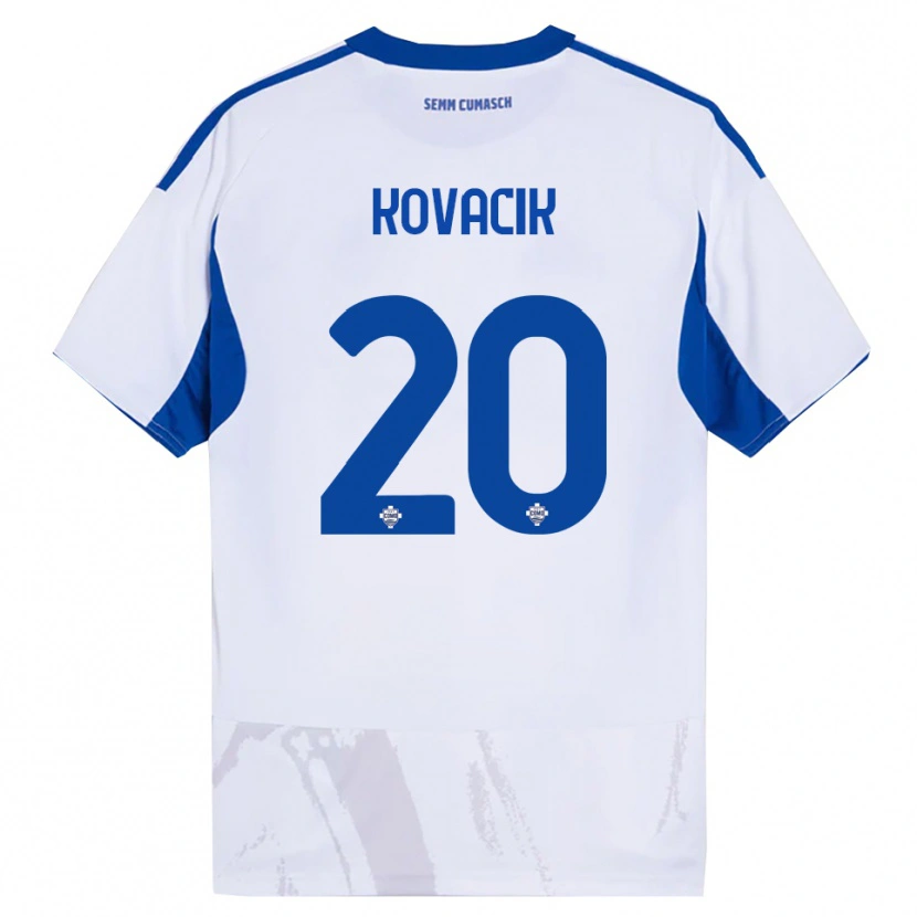 Danxen Women Peter Kovacik #20 White Blue Away Jersey 2025/26 T-Shirt