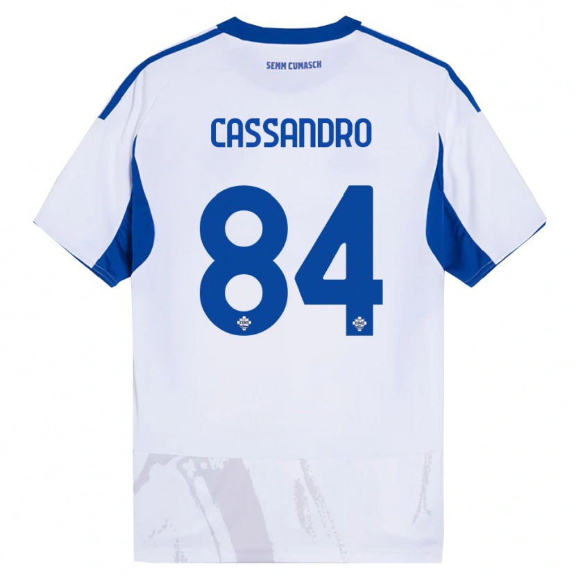 Danxen Women Tommaso Cassandro #84 White Blue Away Jersey 2025/26 T-Shirt