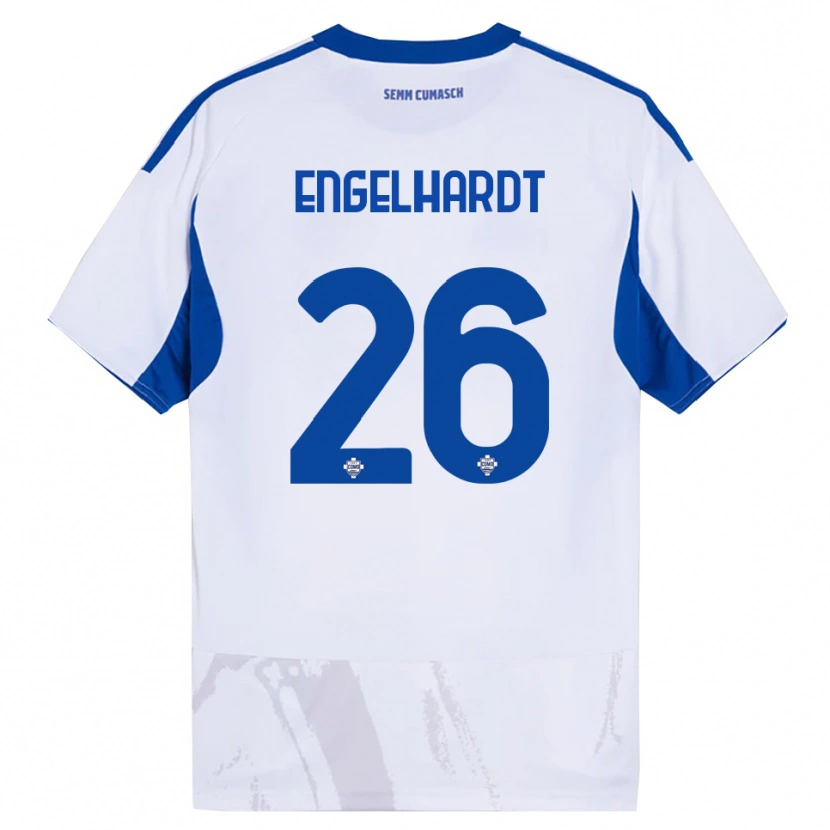 Danxen Women Yannik Engelhardt #26 White Blue Away Jersey 2025/26 T-Shirt