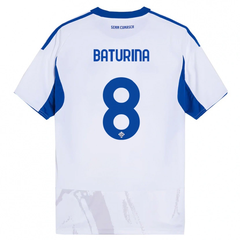 Danxen Women Martin Baturina #8 White Blue Away Jersey 2025/26 T-Shirt