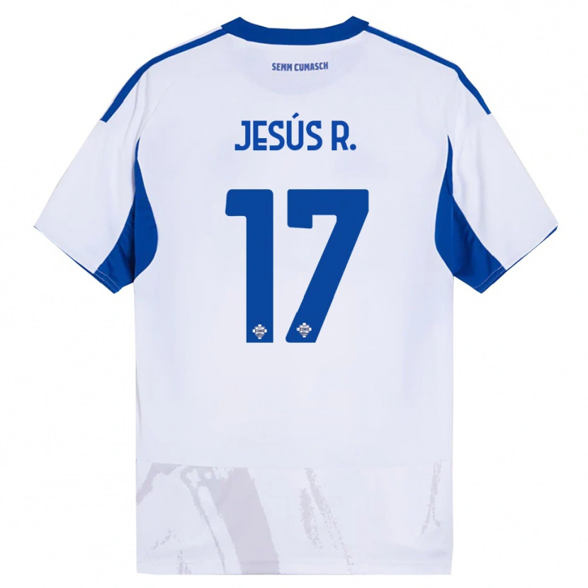 Danxen Women Jesús Rodríguez #17 White Blue Away Jersey 2025/26 T-Shirt