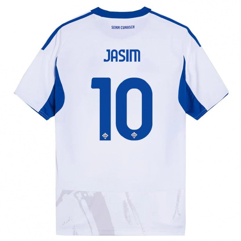 Danxen Women Ali Jasim #10 White Blue Away Jersey 2025/26 T-Shirt