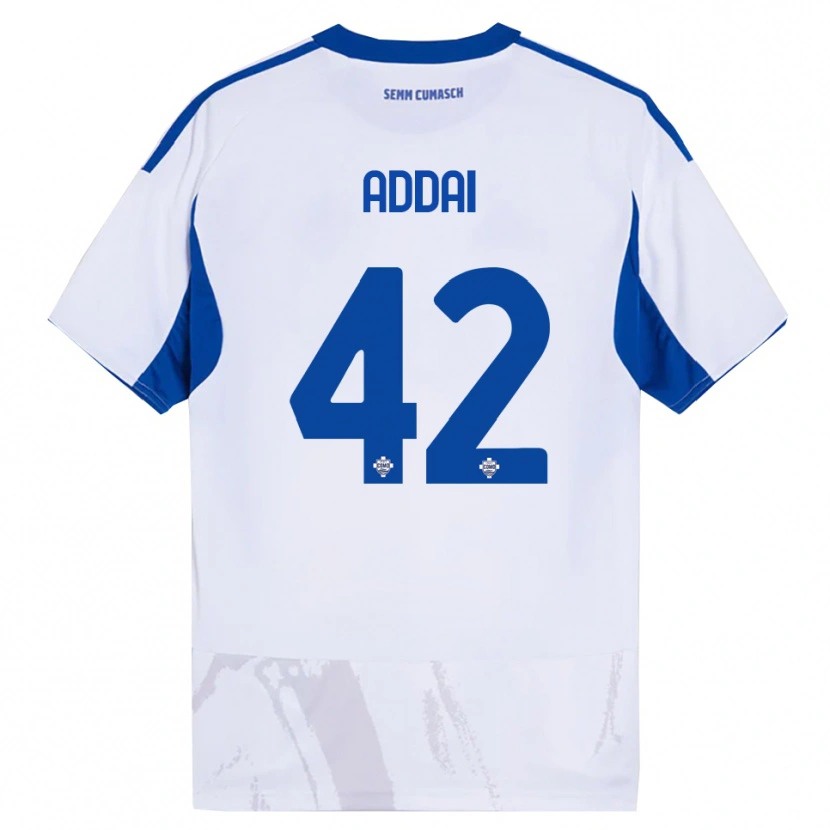 Danxen Women Jayden Addai #42 White Blue Away Jersey 2025/26 T-Shirt