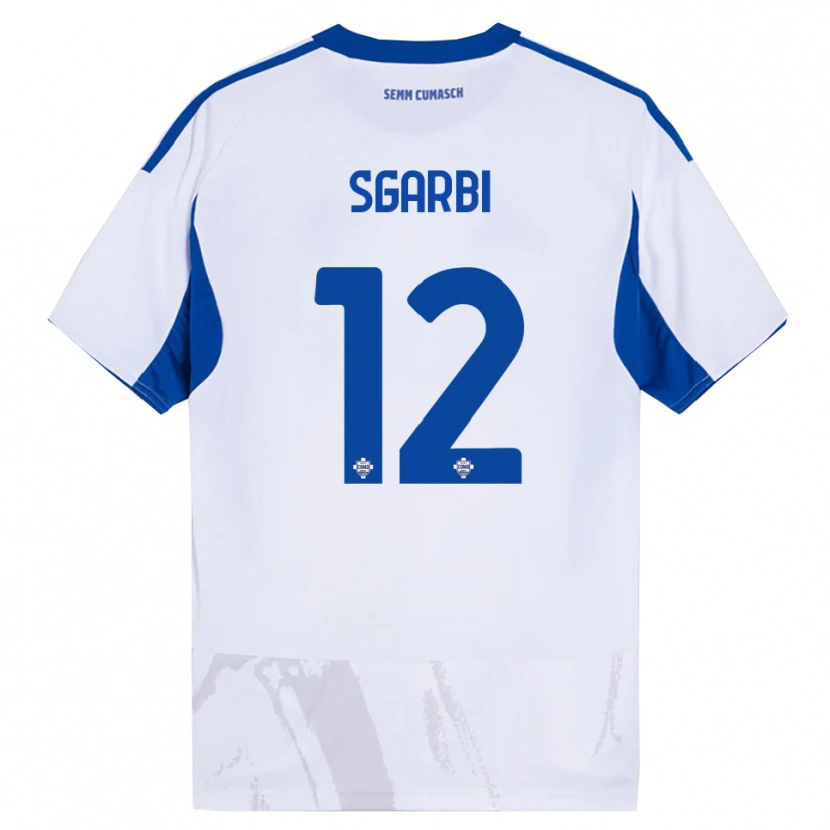 Danxen Women Dylan Sgarbi #12 White Blue Away Jersey 2025/26 T-Shirt