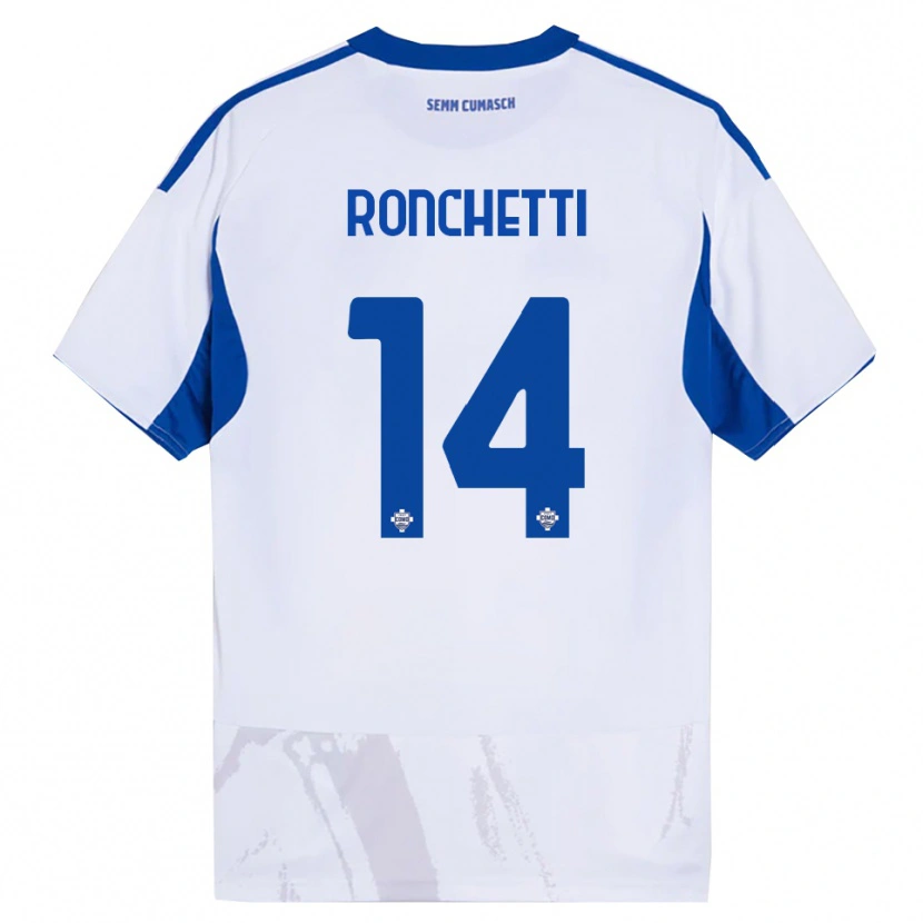 Danxen Women Fabio Ronchetti #14 White Blue Away Jersey 2025/26 T-Shirt