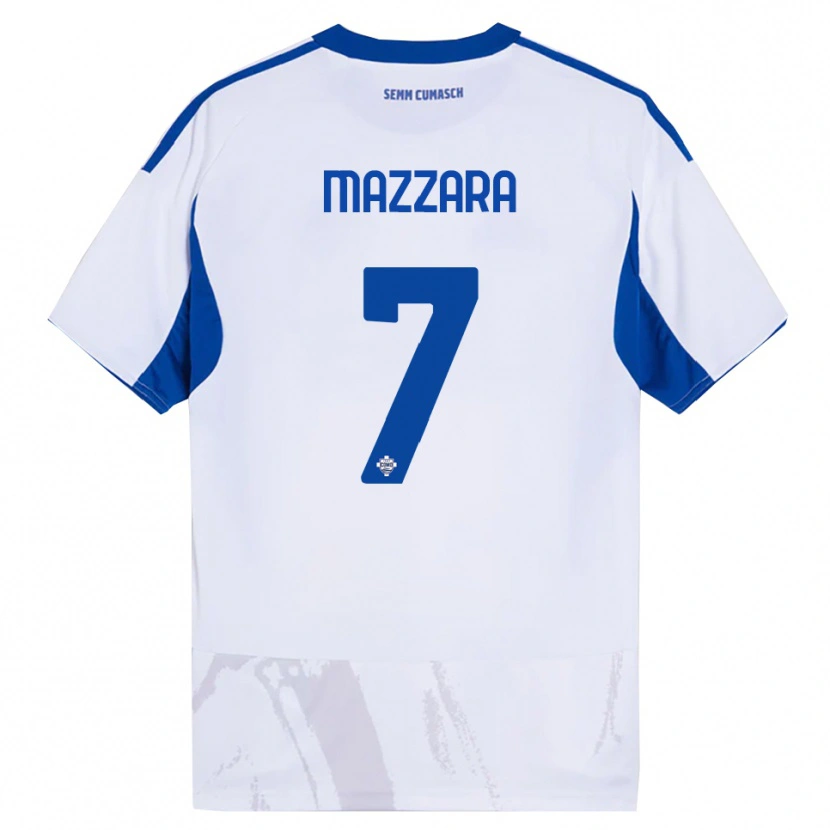 Danxen Women Cristian Mazzara #7 White Blue Away Jersey 2025/26 T-Shirt