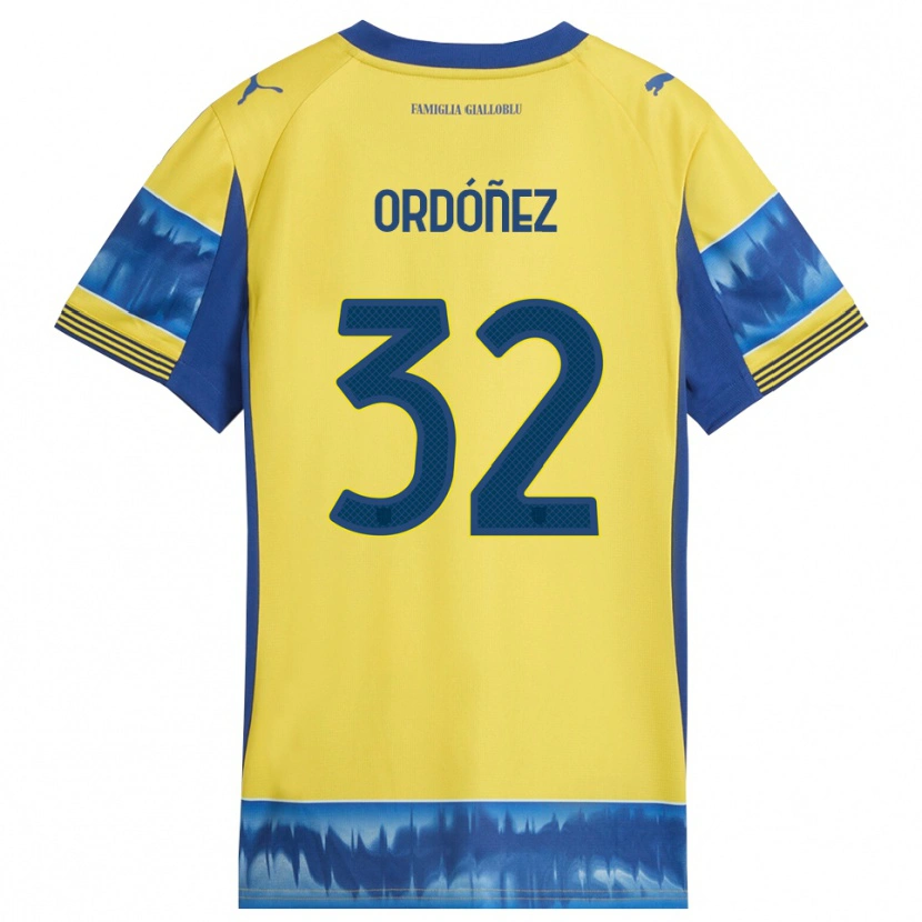 Danxen Women Christian Ordóñez #32 Yellow Blue Away Jersey 2025/26 T-Shirt