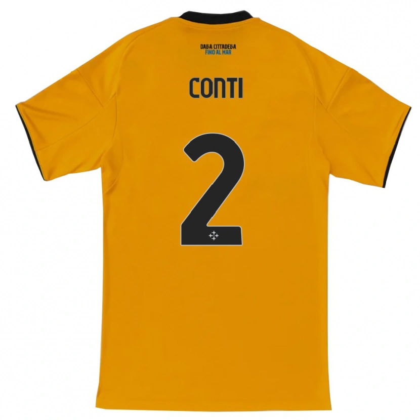 Danxen Women Niccolò Conti #2 Orange Blue Away Jersey 2025/26 T-Shirt