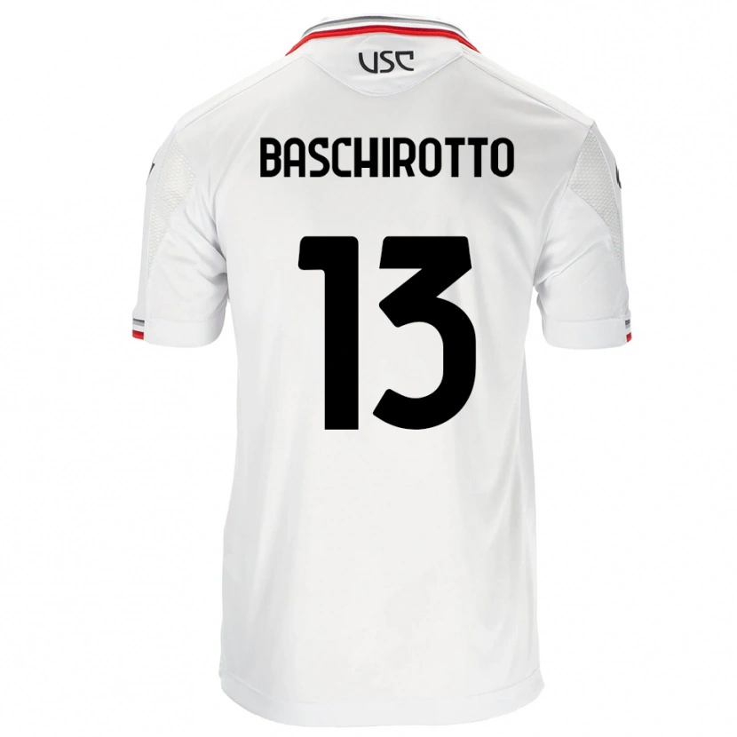 Danxen Women Federico Baschirotto #13 White Red Away Jersey 2025/26 T-Shirt