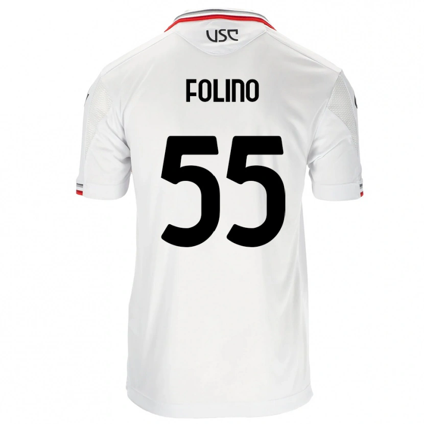 Danxen Women Francesco Folino #55 White Red Away Jersey 2025/26 T-Shirt