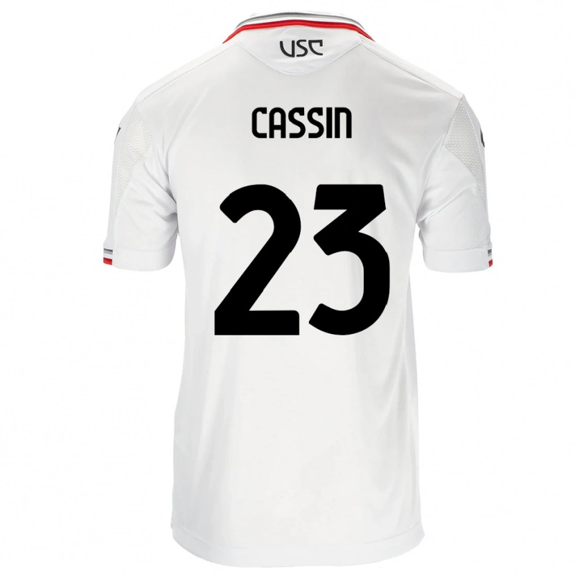 Danxen Women Marco Cassin #23 White Red Away Jersey 2025/26 T-Shirt