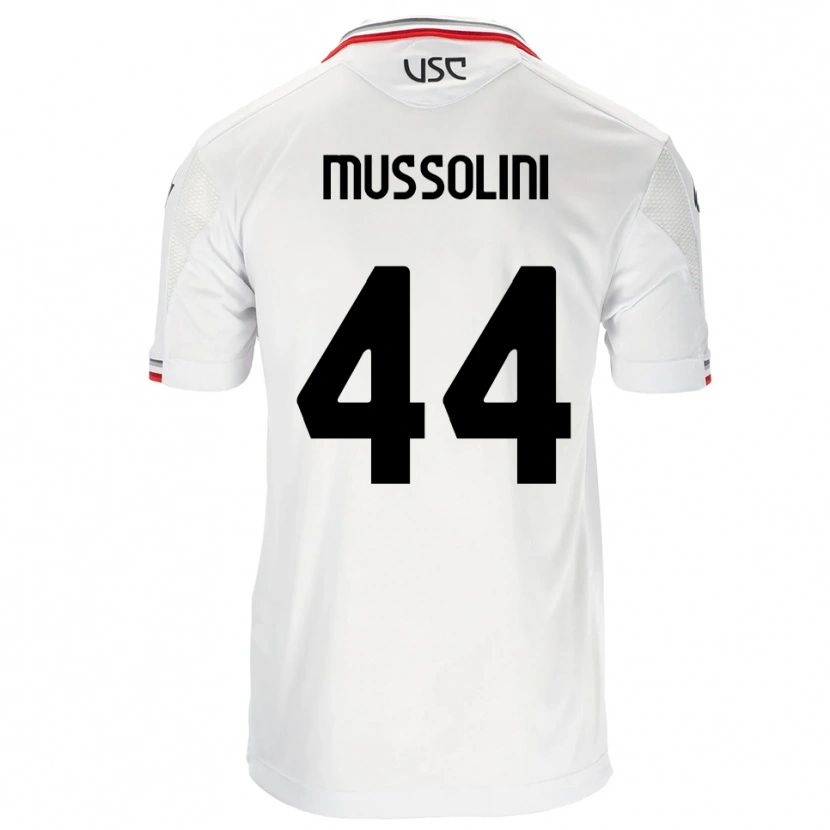 Danxen Women Romano Floriani Mussolini #44 White Red Away Jersey 2025/26 T-Shirt