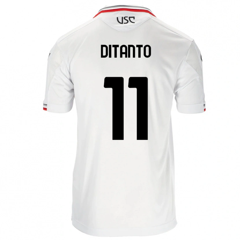 Danxen Women Tiziano Ditanto #11 White Red Away Jersey 2025/26 T-Shirt