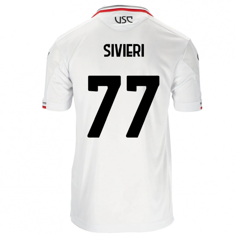 Danxen Women Lorenzo Sivieri #77 White Red Away Jersey 2025/26 T-Shirt