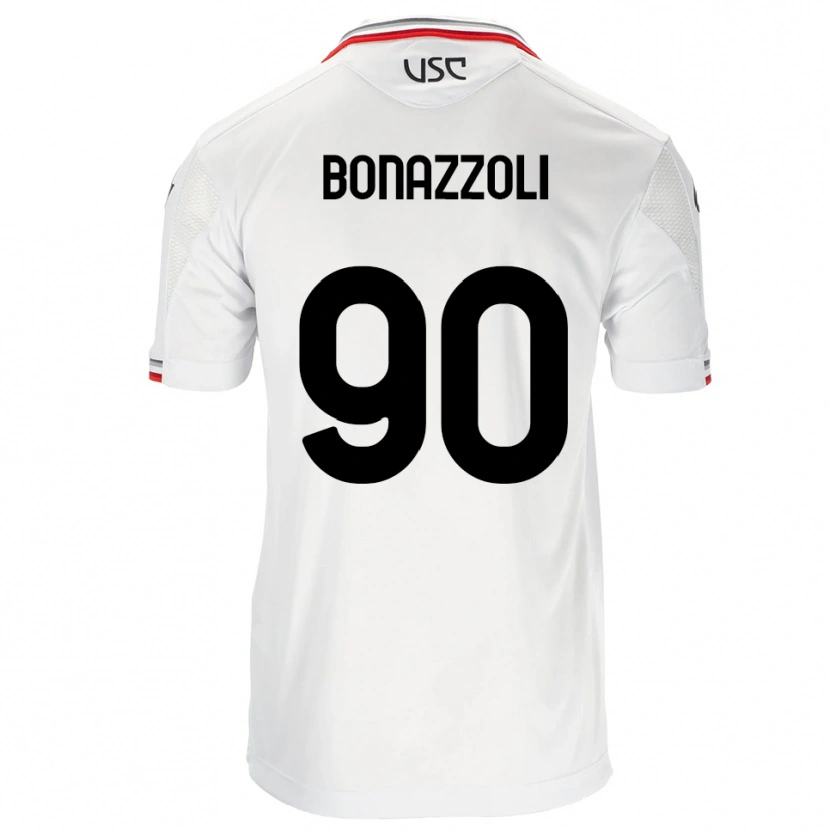 Danxen Women Federico Bonazzoli #90 White Red Away Jersey 2025/26 T-Shirt