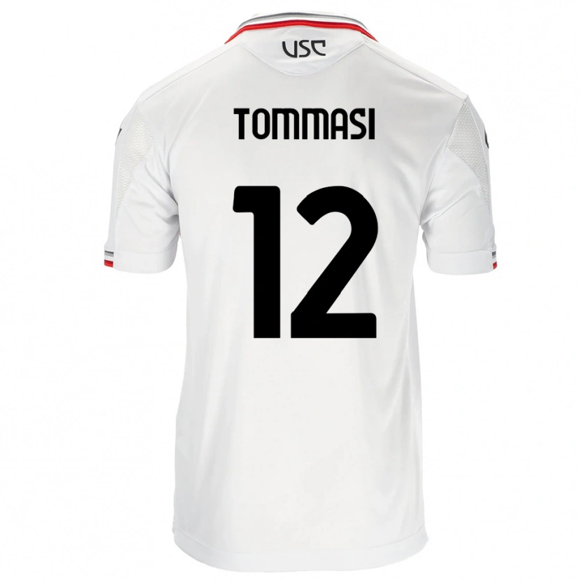 Danxen Women Francesco Tommasi #12 White Red Away Jersey 2025/26 T-Shirt