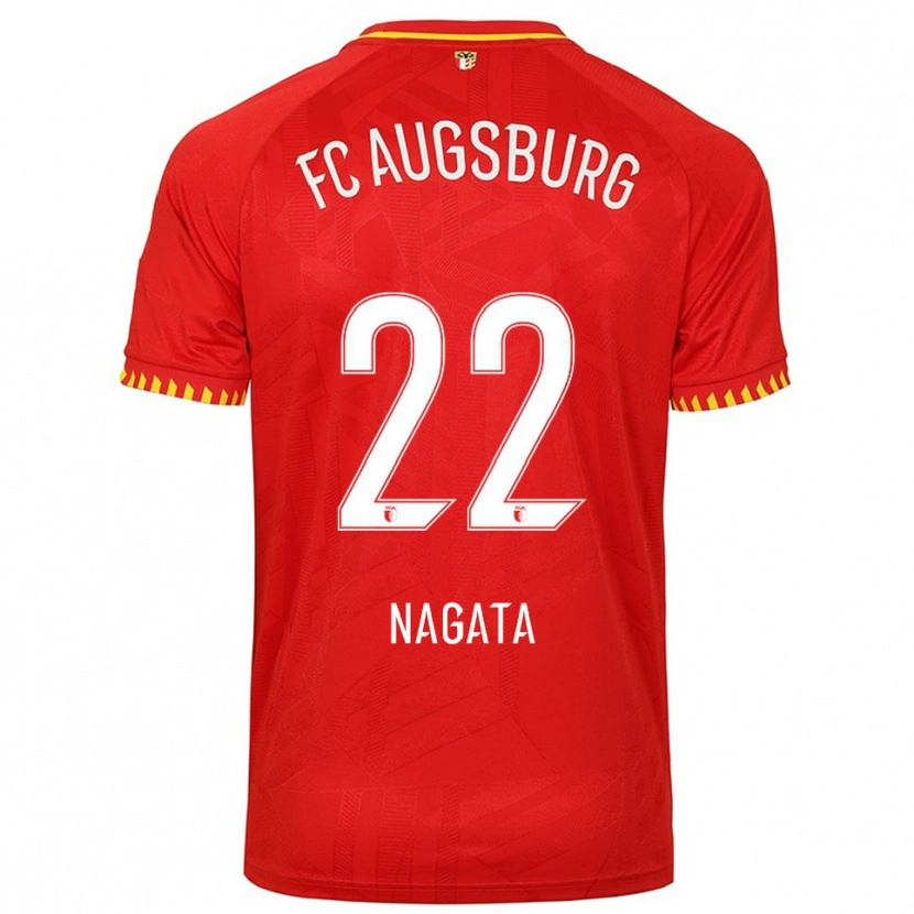 Danxen Women Ryoji Nagata #22 Red Yellow Away Jersey 2025/26 T-Shirt
