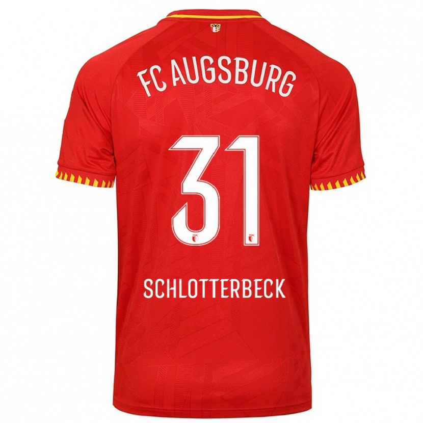 Danxen Women Keven Schlotterbeck #31 Red Yellow Away Jersey 2025/26 T-Shirt