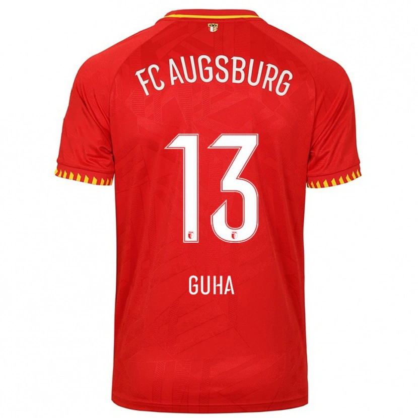 Danxen Women Felix Guha #13 Red Yellow Away Jersey 2025/26 T-Shirt