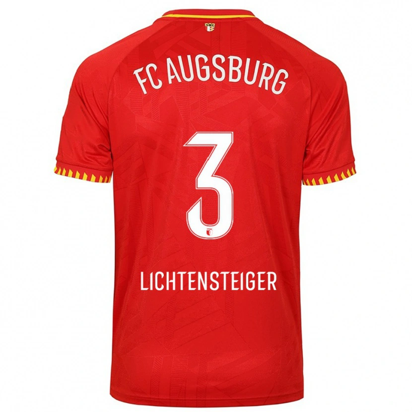Danxen Women David Lichtensteiger #3 Red Yellow Away Jersey 2025/26 T-Shirt